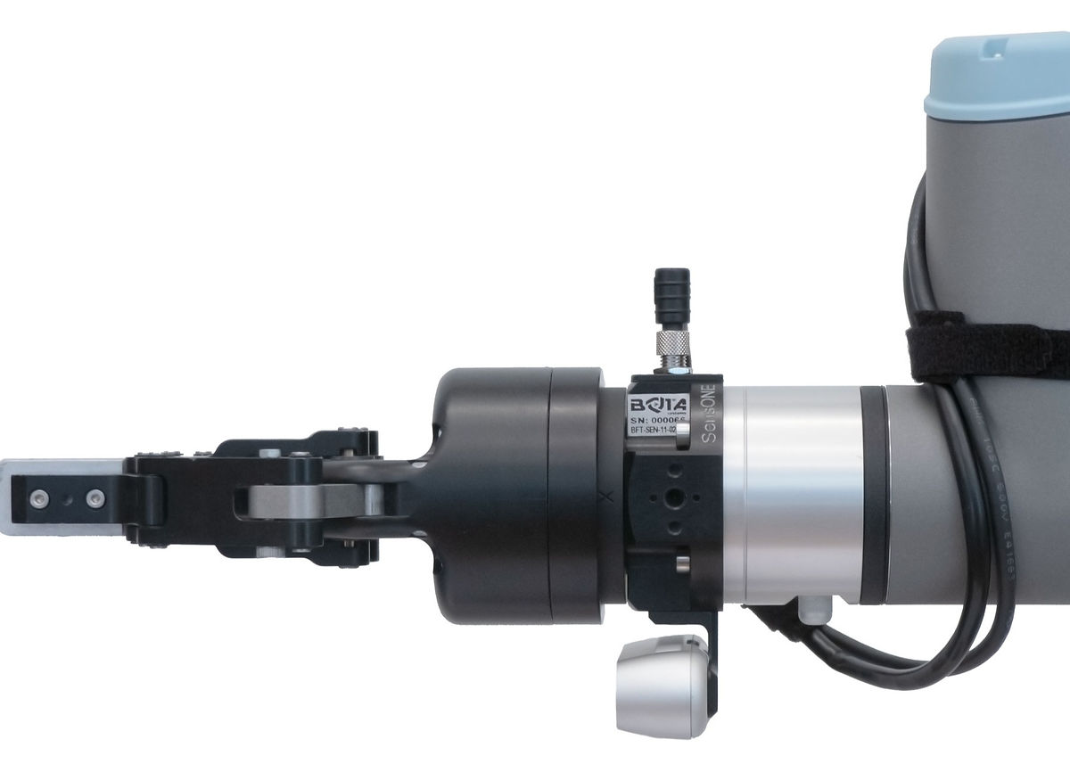 The SensONE force torque sensor by Bota Systems applied a robot